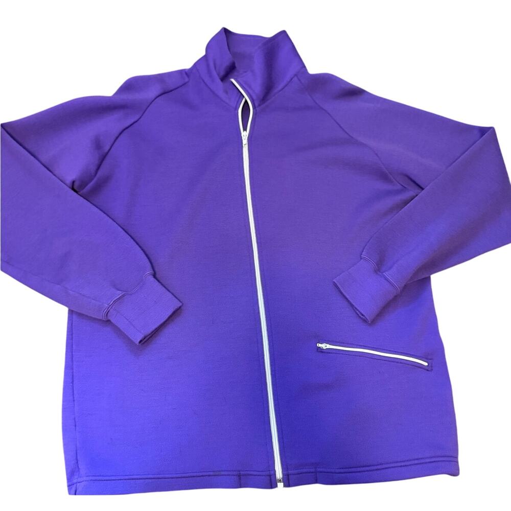 White Stag by Speedo Full Zip Jacket, Purple, Mens Medium